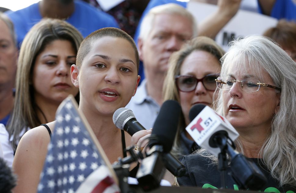 Parkland shooting survivor Emma Gonzalez, via CNET. Gonzalez made headlines when she gained more Twitter followers than the National Rifle Association